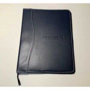 Chase Logo Navy Faux Leather Cover ONLY  for 7 x 9 Journal or Norebook refills